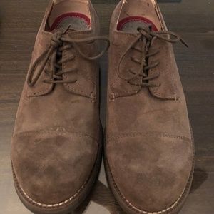TOMMY HILFIGER BROWN SUEDE OXFORD SHOES MEN